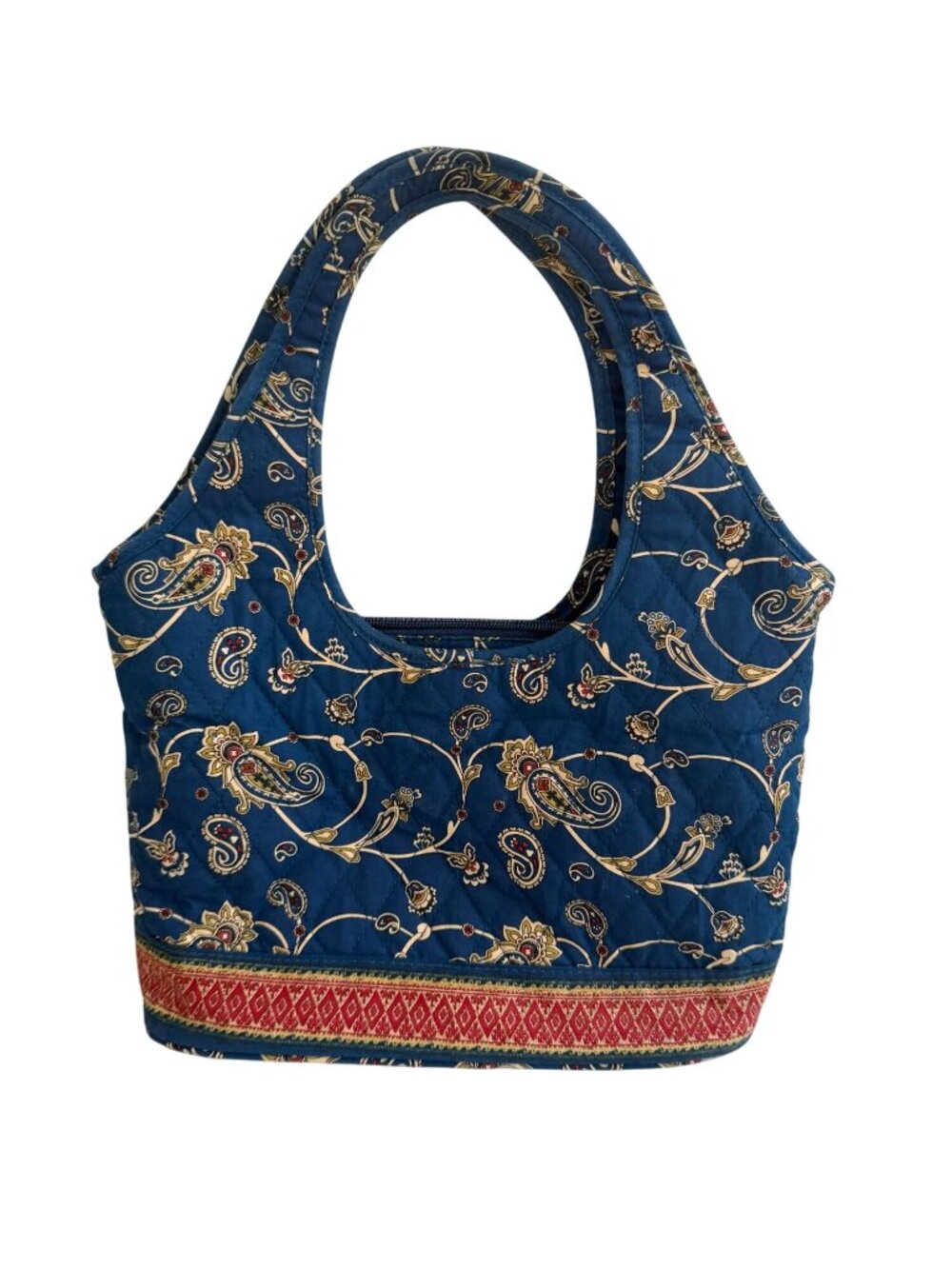 AMERICANA BY SHARIF Blue Floral Fabric Bucket Bag - Picture 11 of 11
